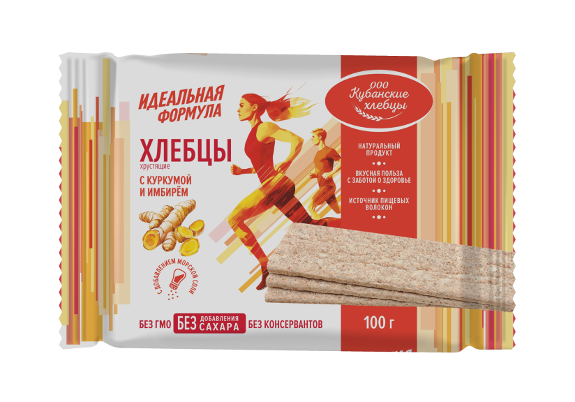 Хлебцы "Идеальная формула" с куркумой и имбирем, 100 г