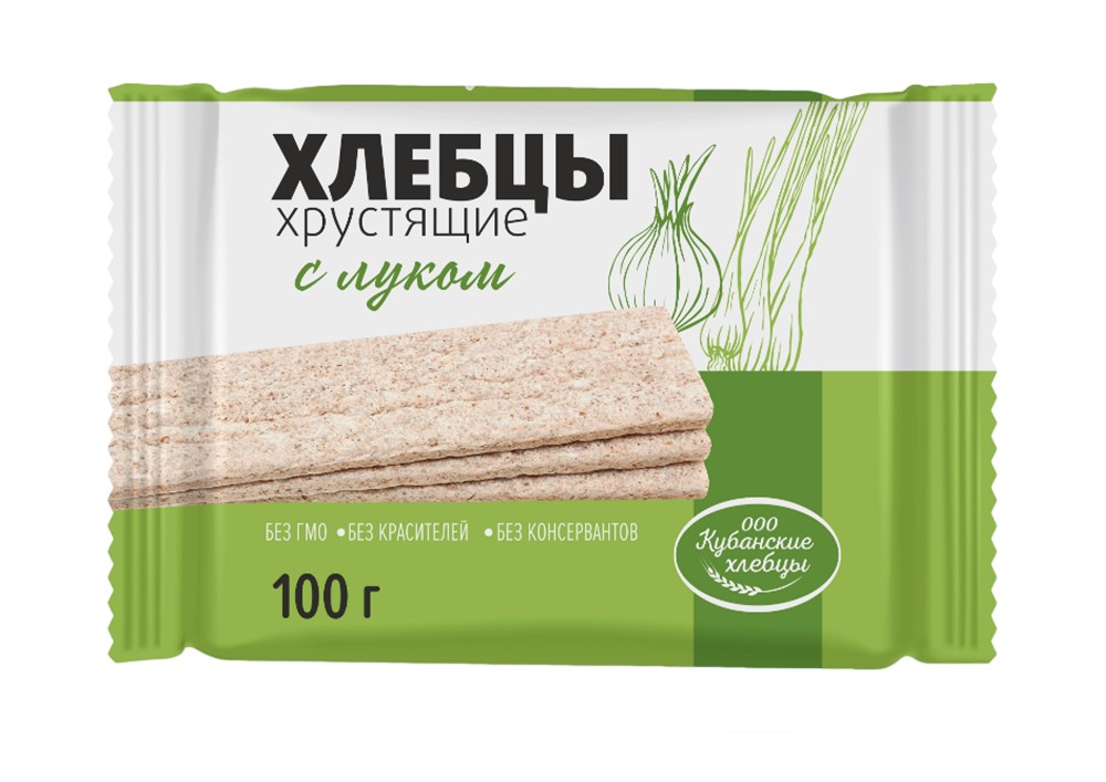 Хлебцы хрустящие с луком, 100 г