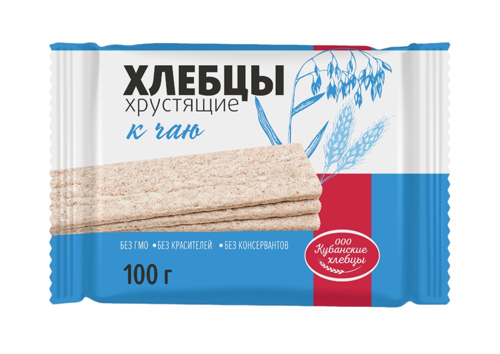 Хлебцы хрустящие к чаю, 100 г