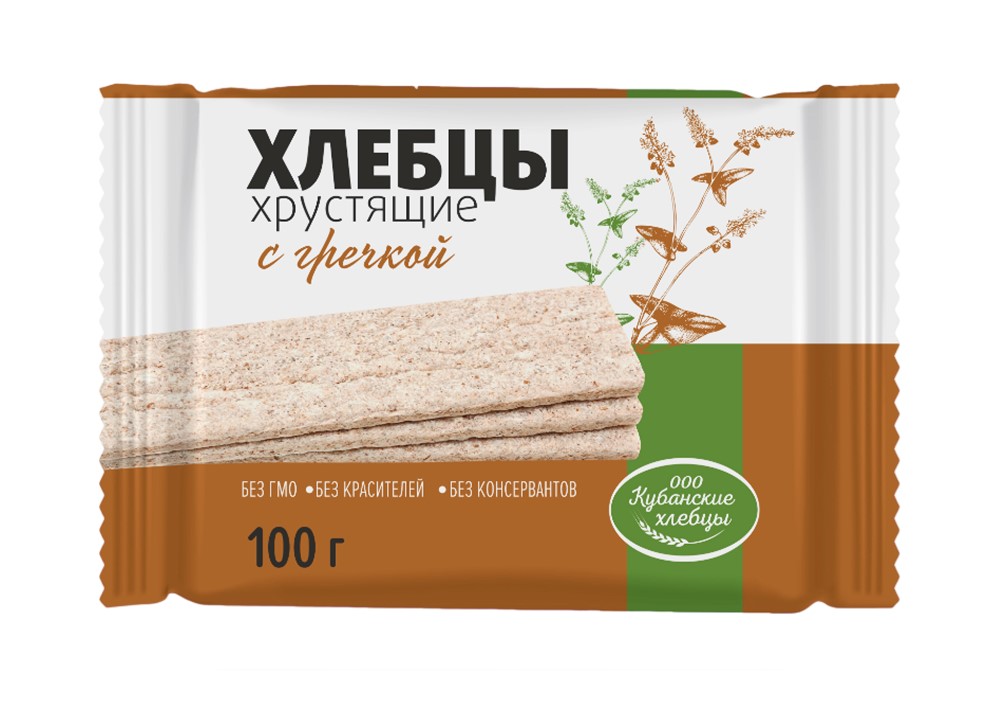 Хлебцы хрустящие с гречкой, 100 г